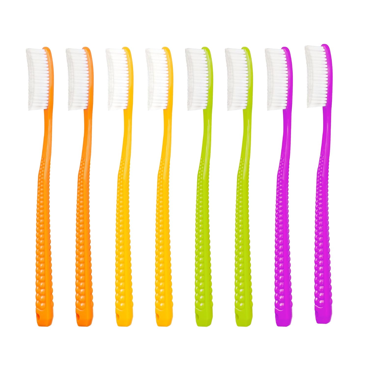 Giant Head Toothbrush, Hard & Firm Bristles, BPA Free, White Hard Bristles (8pcs)