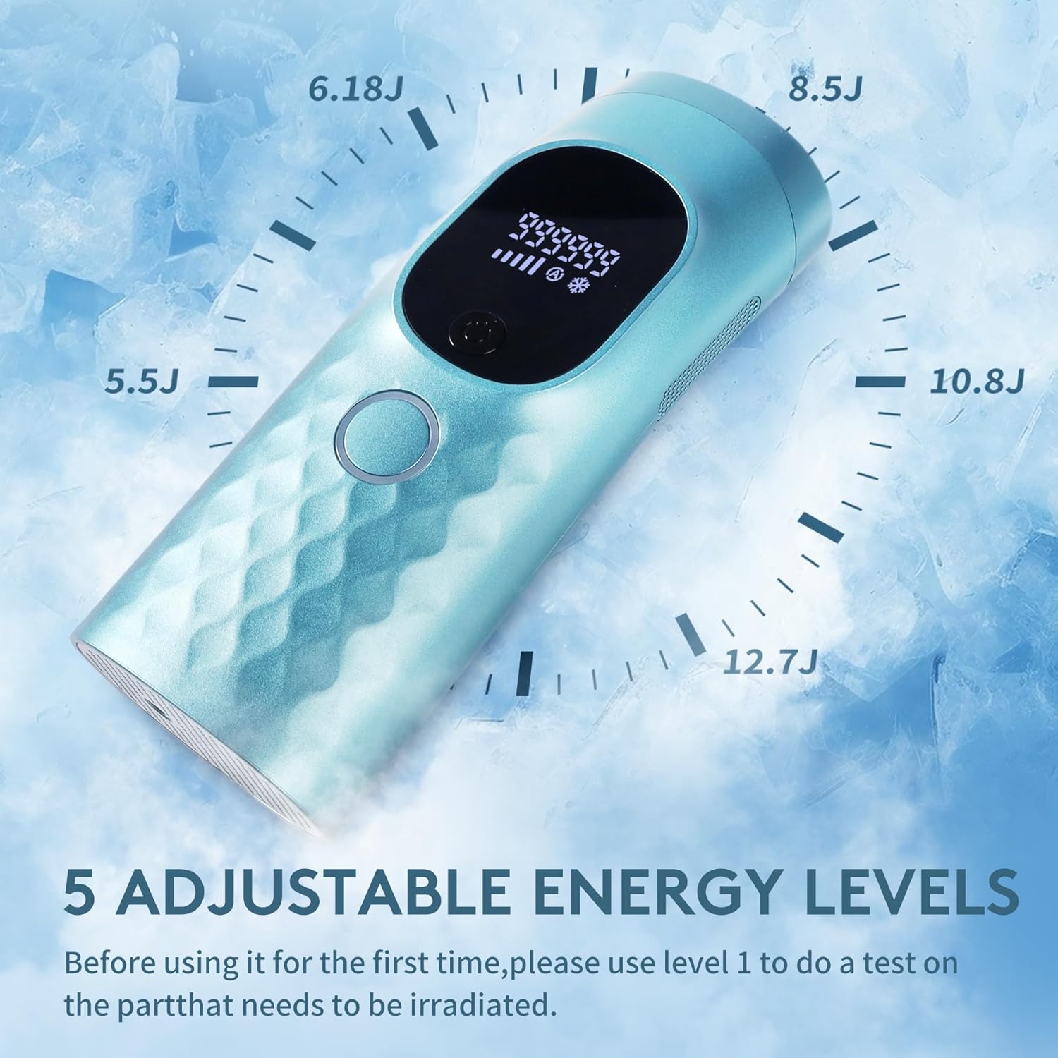 Laser Hair Removal for Women and Men - Permanent Painless Ice Cooling Device Remover Machine with Shaver, Goggles, 999,999 Flashes for Body and Face, Corded - Image 2