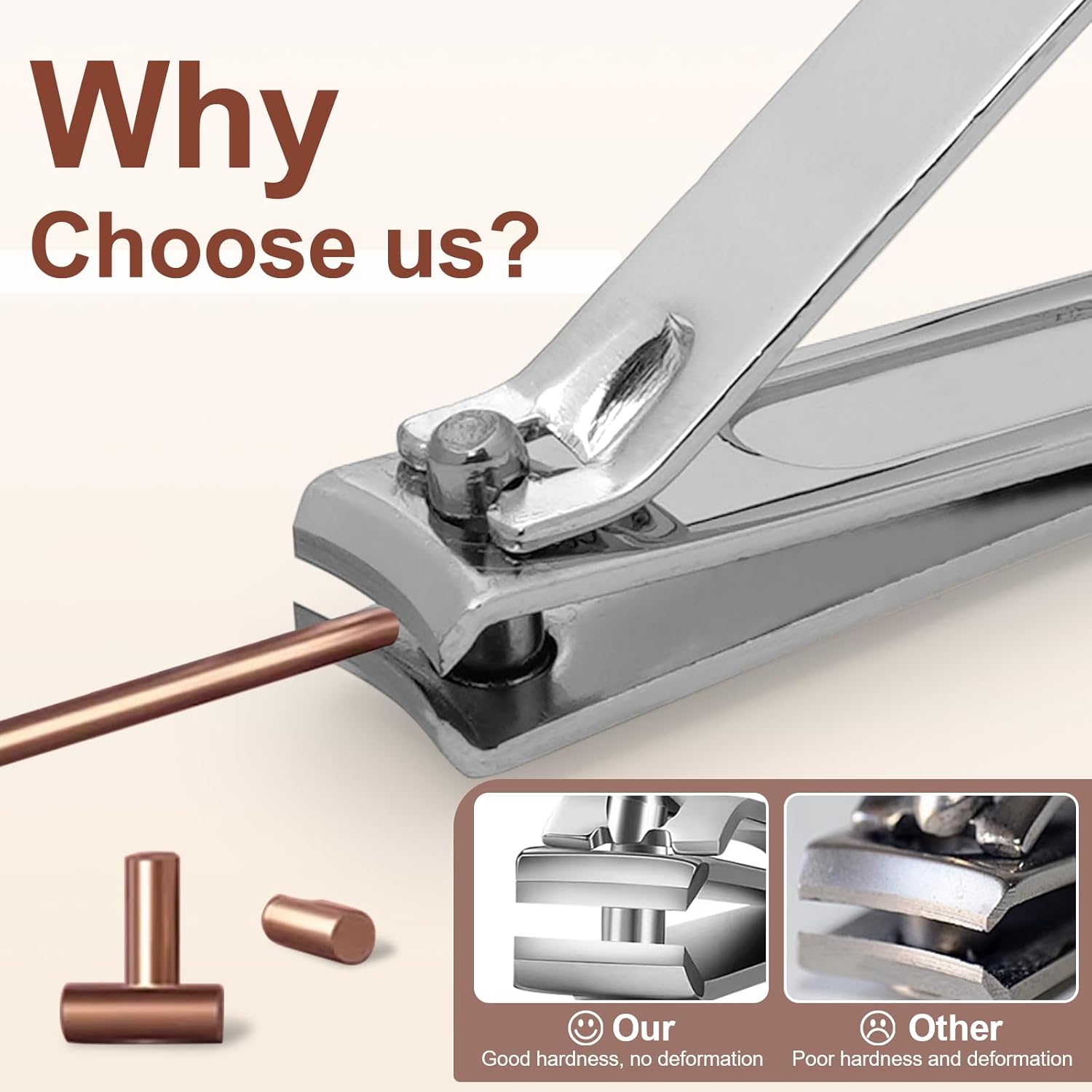 Premium Stainless Steel Nail Clippers Set - Travel Grooming Kit, 10pc Manicure/Pedicure Tools with PU Case - Unisex Gift for Men and Women(C-Grey) - Image 2